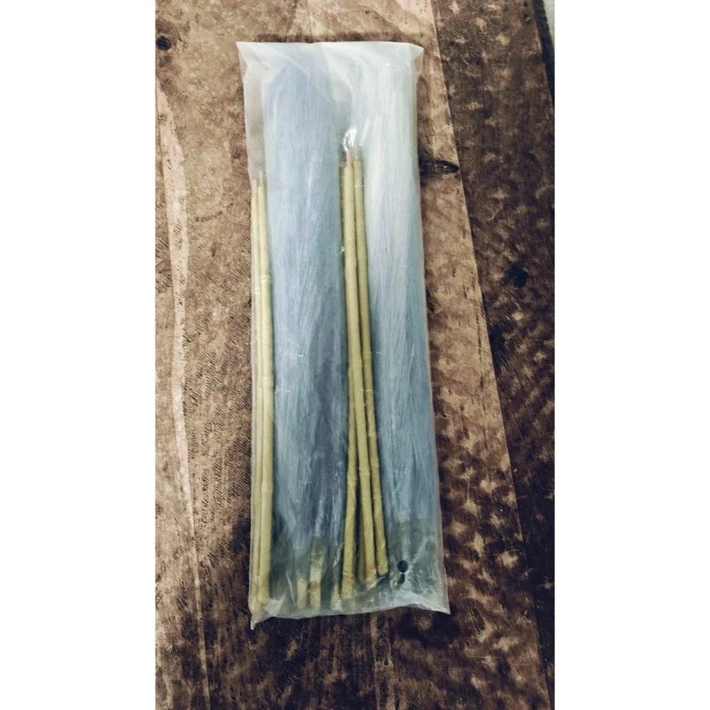 KALYLOC 8Pcs 35.4窶・Blue Colorful Faux Pampas Grass, Fluffy Artificial Bulrush...